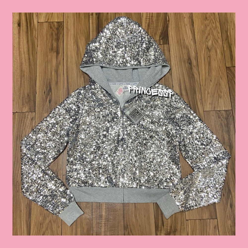 RARE/HTF PINK VS FASHION SHOW CADILLAC BLING FASHION SHOW HOODED JACKET - Picture 5 of 13